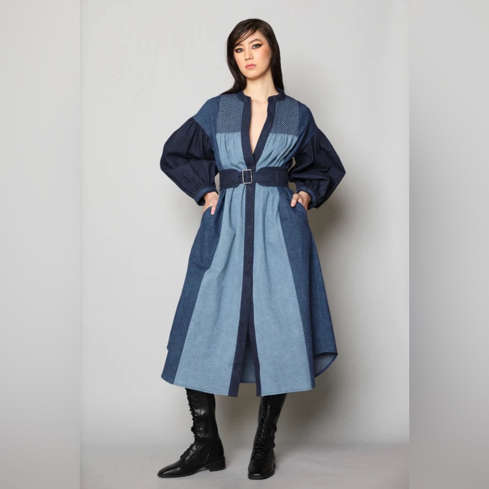 NWT Hope for Flowers by Tracy Reese Denim Shirt Dress Size XL